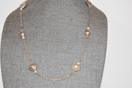 Vintage silver heart Necklace pendant