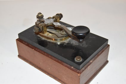 vintage morse code telegraph key