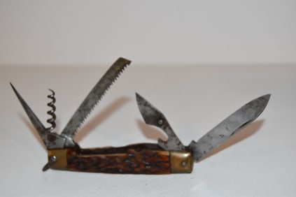 Vintage Folding Pocket Knife STAG S.Y.M.