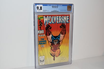 Vintage Comic Book Wolverine #27 (1990) Marvel CGC 9.8 Iconic Jim Lee Cover