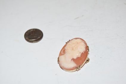 Vintage Sterling Silver cameo Brooch