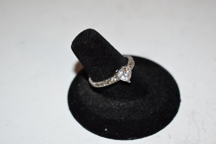 Vintage Sterling Silver PAJ heart Ring Size 9