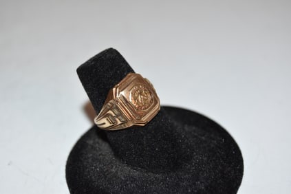 Vintage 10K Gold 1935 Bryant High School Ring sz 6.4