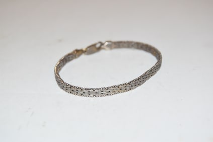 Vintage Sterling Silver Bracelet 7"