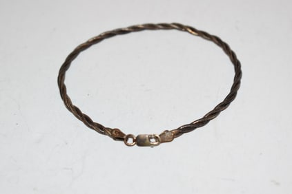 Vintage Sterling Silver twist Bracelet 8"