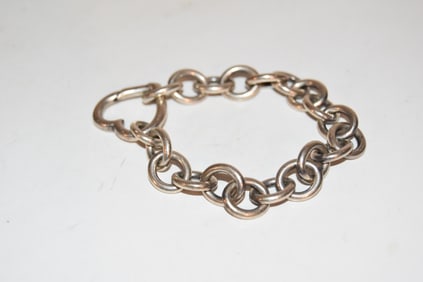 Genuine Tiffany & Co Heart Bracelet sterling silver 7 1/2"