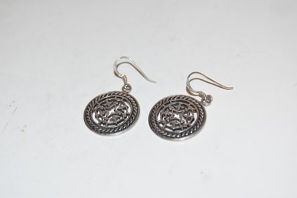 Vintage Sterling Silver filigree Earrings