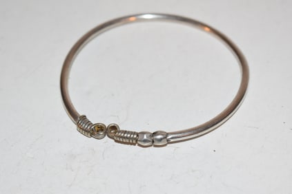 Vintage Sterling Silver Modernist Bracelet 8"