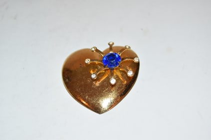 Vintage Sterling Silver Coro heart Brooch