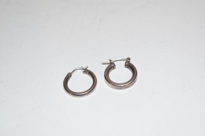 Vintage Sterling Silver hoop Earrings