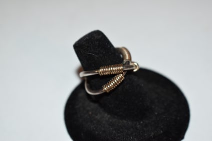 Vintage Sterling Silver goldfilled Ring sz 6