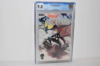 CGC 9.0 Web of Spider-Man #1 1st Vulturions 1985 Marvel Black Costume Classic