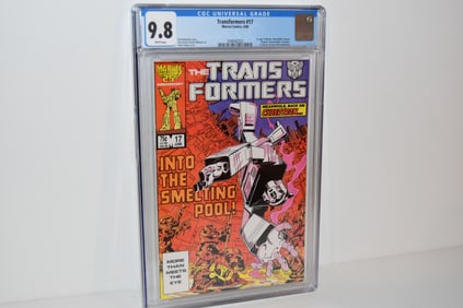 Transformers #17 CGC 9.8 White Pages 1st App Blaster, Warpath, Cosmos, lots more