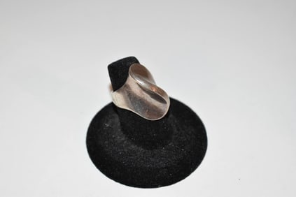 Vintage Sterling Silver Modernist Ring 5.9 sz