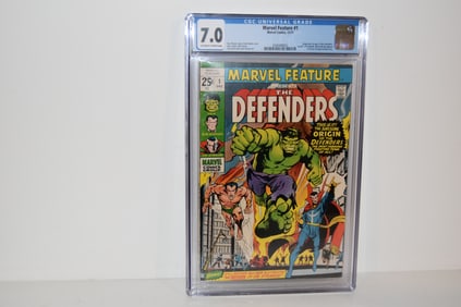 Marvel Feature #1 - Marvel 1971 CGC 7.0 Origin and 1st App of the Defenders