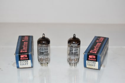 2 12ax7 ECC83 Mullard Tubes Vintage NOS