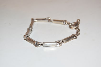 Vintage Mexico Signed 925 Sterling Silver Link Bracelet 42 grams 9"