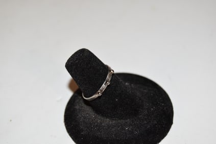 Vintage Sterling Silver modernist Ring sz 7