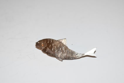 Vintage Sterling Silver fish Brooch