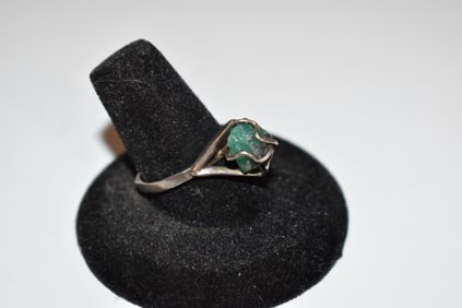 Vintage Sterling Silver Turquoise Ring size 8