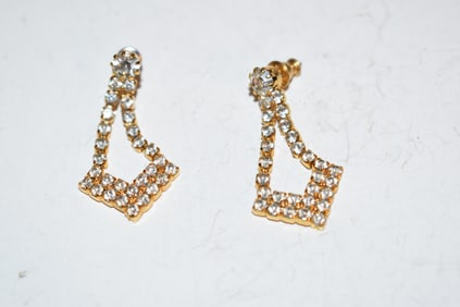vintage rhinestone earrings