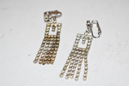 vintage rhinestone earrings