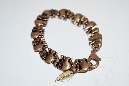 vintage elephant bracelet 7"