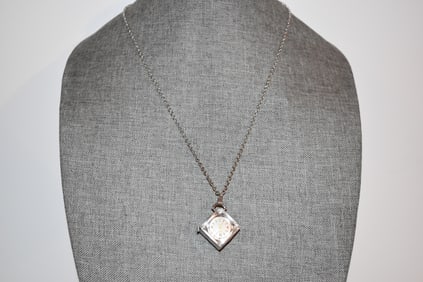 vintage welsbro watch necklace pendant 24"