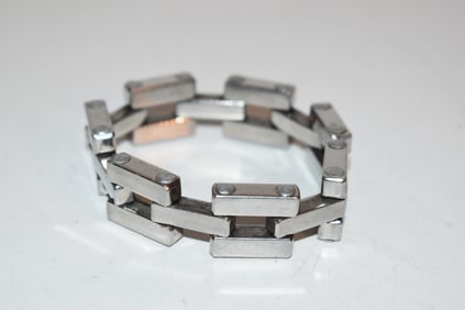 Vintage linked heavy duty Bracelet 7.5"