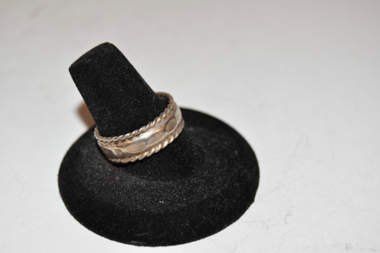 Vintage Sterling Silver Mexico Modernist band Ring sz 9 (1 of 3)