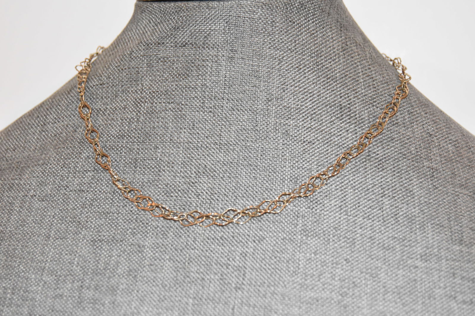 Vintage Sterling Silver Vermeal double loop Necklace (1 of 4)