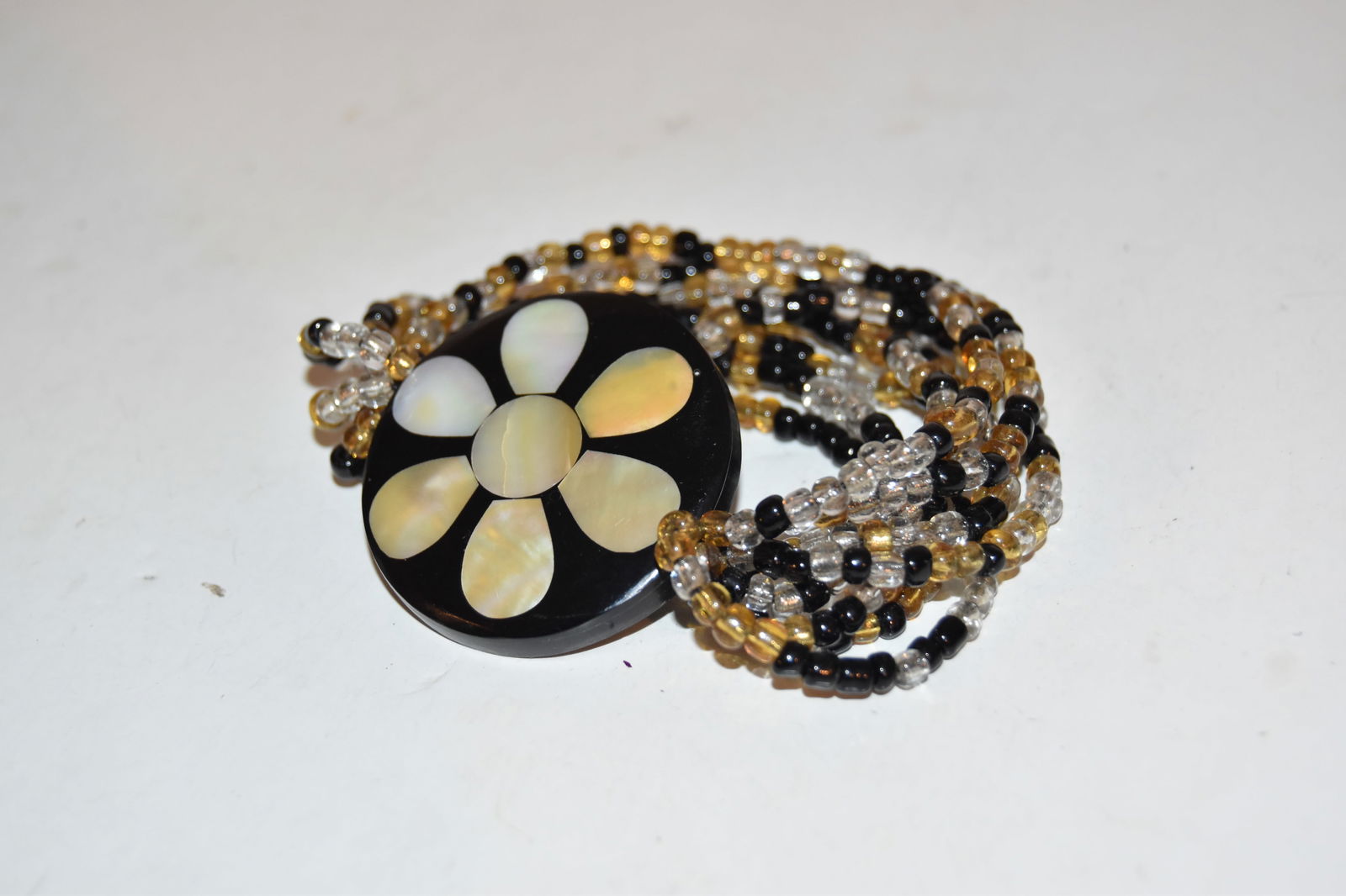 Vintage mother of pearl stretch Bracelet (1 of 4)