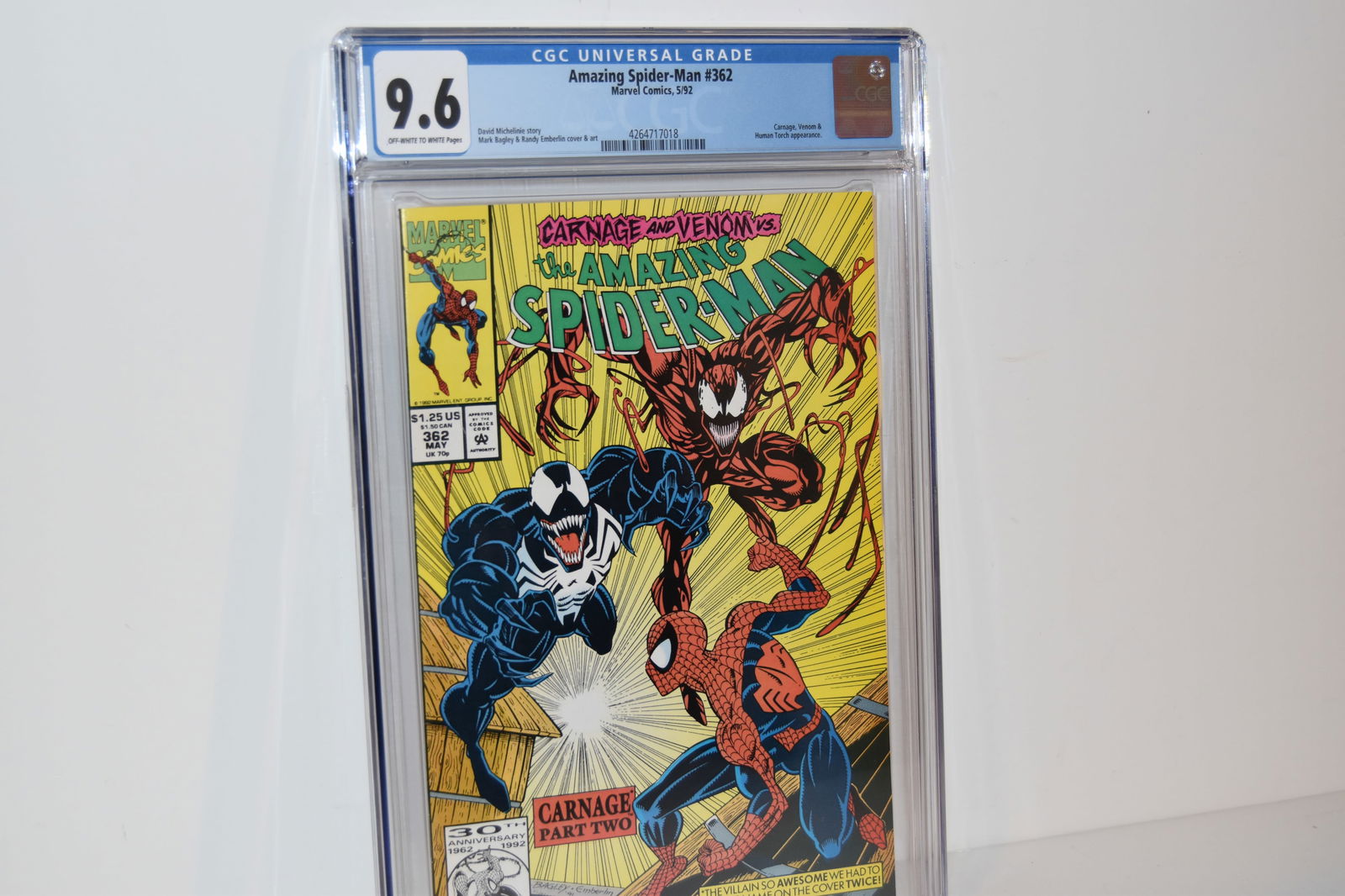 Vintage Comic Book Amazing Spider-Man #362 CGC 9.6 (1 of 2)