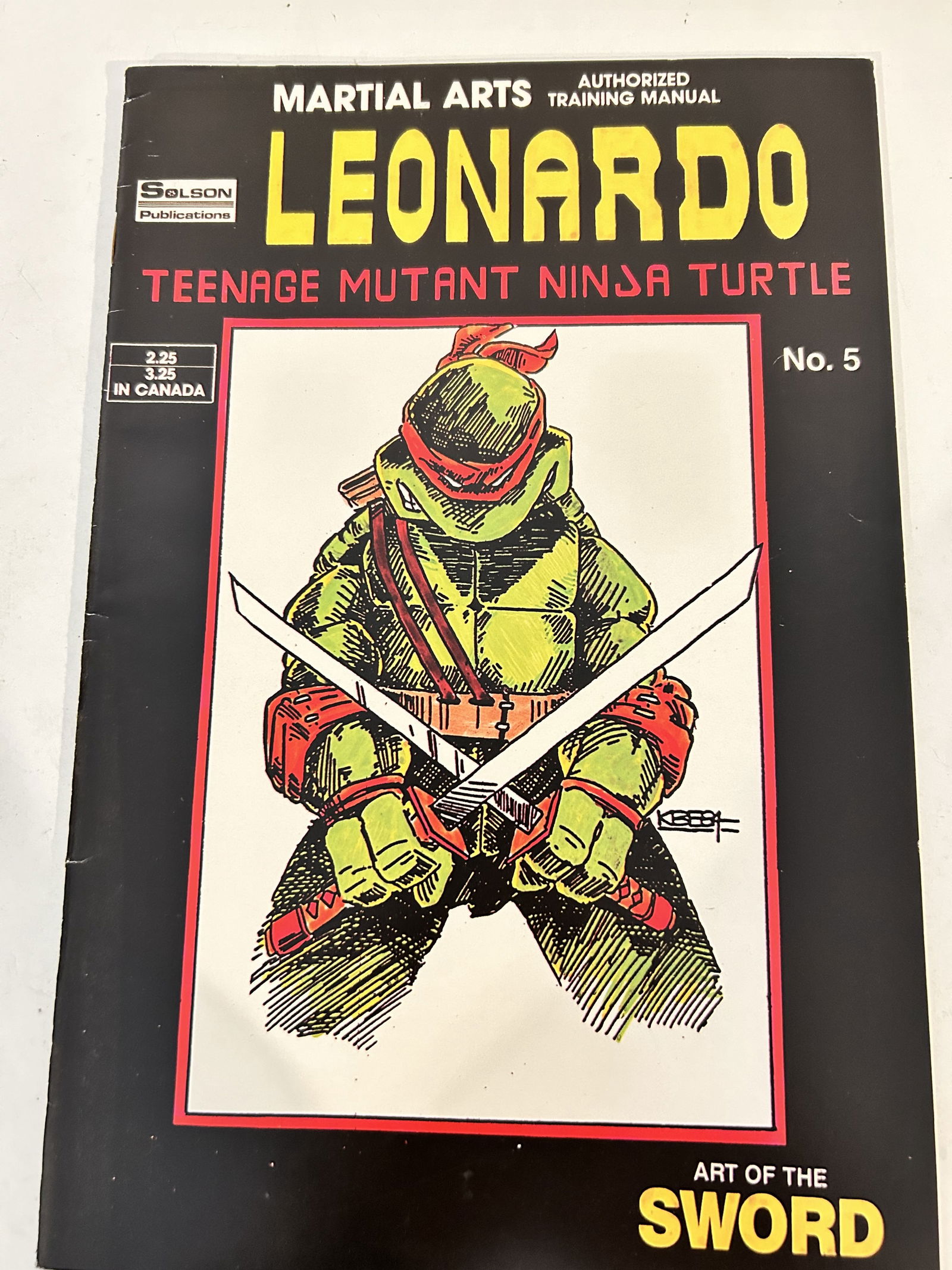 Vintage Comic Book Leonardo Ninja Turtle # 5 (1 of 2)
