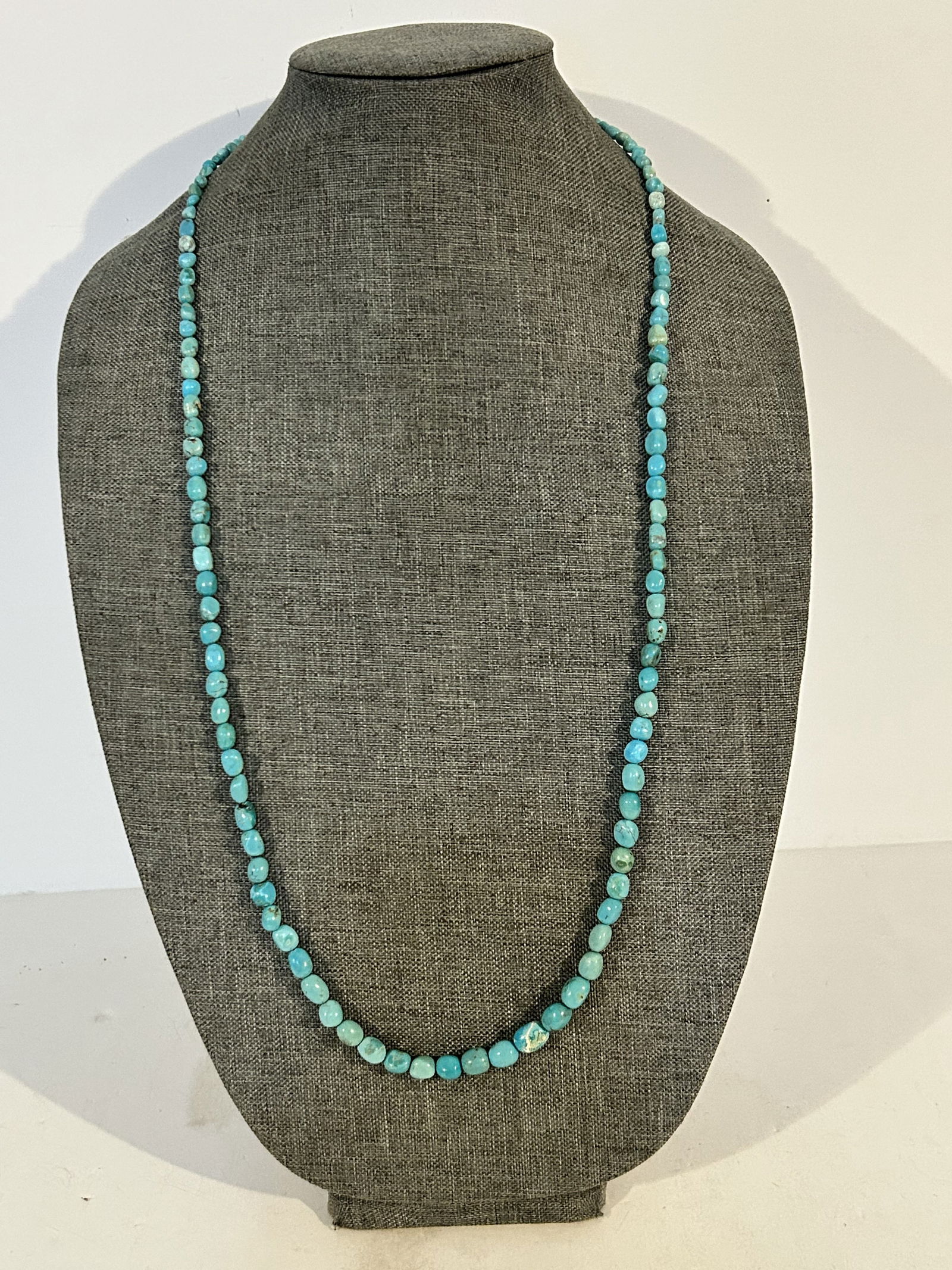 Jay King Mongolian Mist Turquoise 36" Nuggest Sterling Necklace (1 of 5)