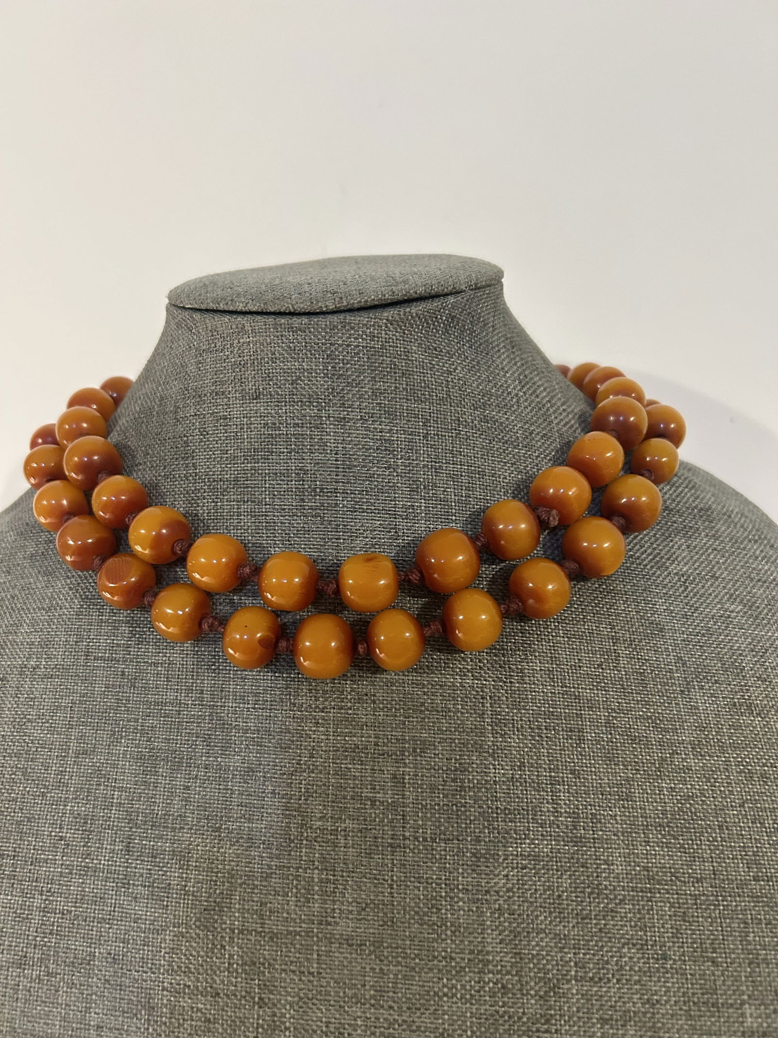 Vintage Butterscotch Tested Amber Beaded Strand Necklace 100 grams (1 of 4)