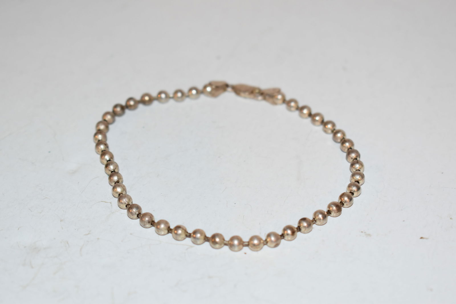 Vintage Sterling Silver beaded Bracelet 9" (1 of 3)