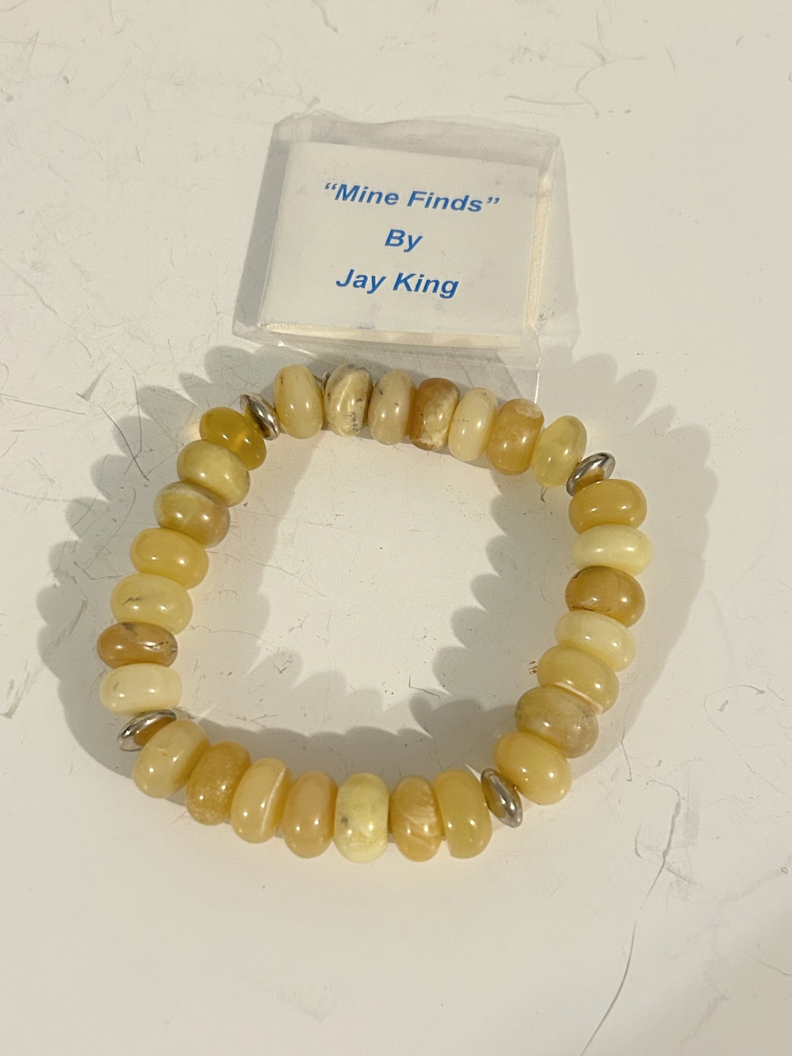 Jay King DTR Mine Finds Yellow Opal Bead Sterling 925 Silver Bracelet stretch New: Jay King DTR Mine Finds Yellow Opal Bead Sterling 925 Silver Bracelet stretch New Please view all photos as they are part of the description and condition of this Item, Feel free to contact me with qu