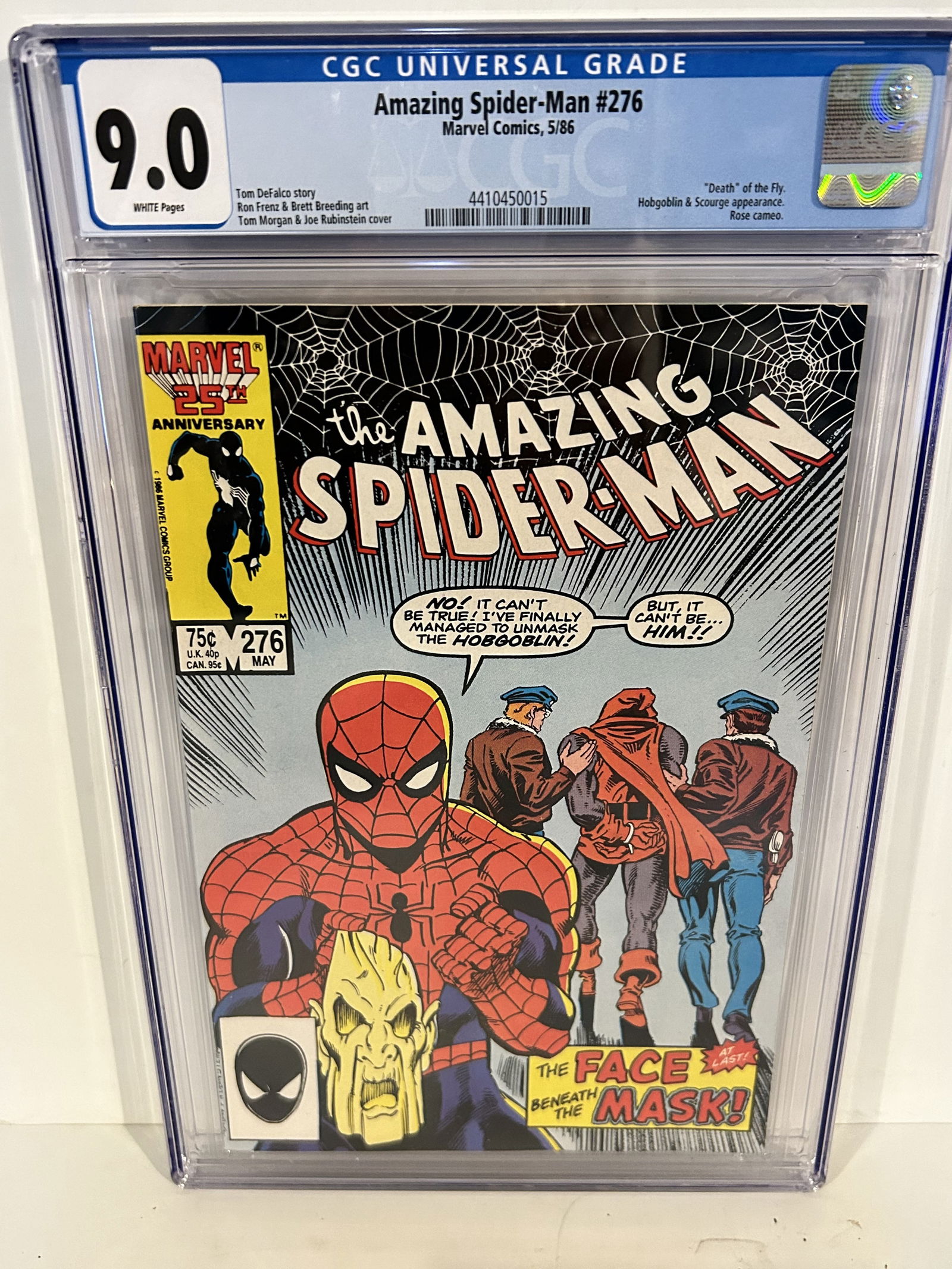 Vintage Comic Book CGC 9.0 amazing spider-man # 276 (1 of 2)