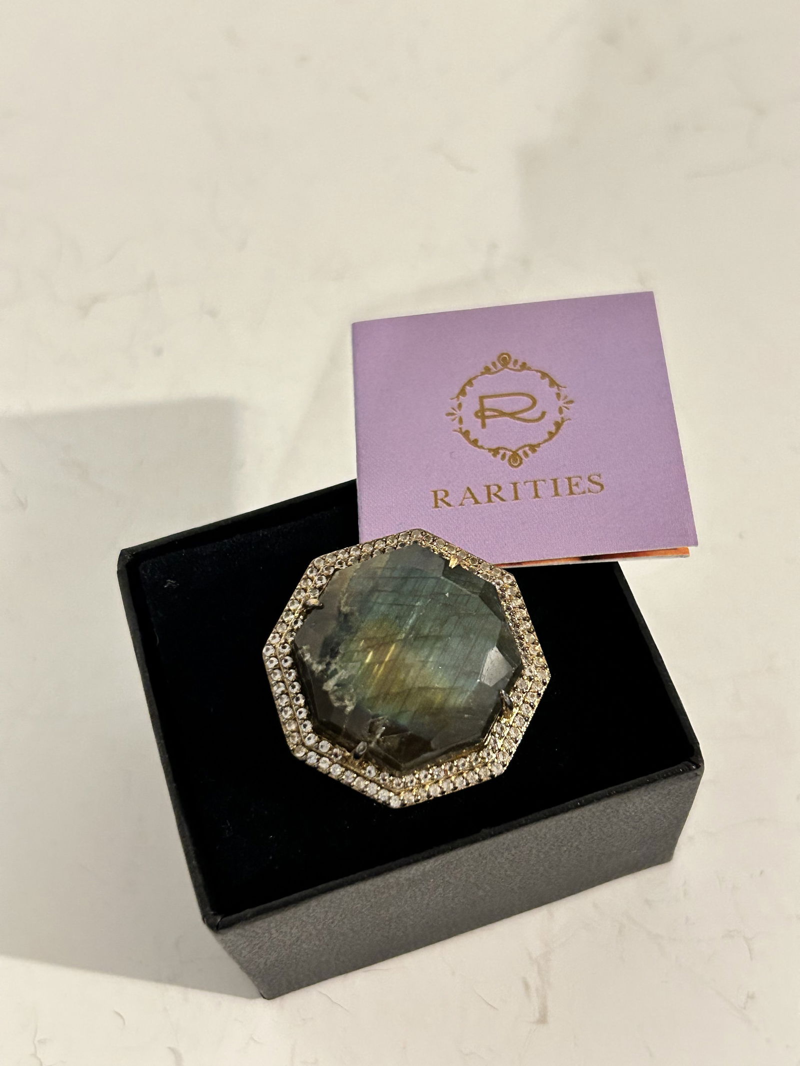HSN Rarities Sterling Silver Labradorite Ring New sz 9 (1 of 6)