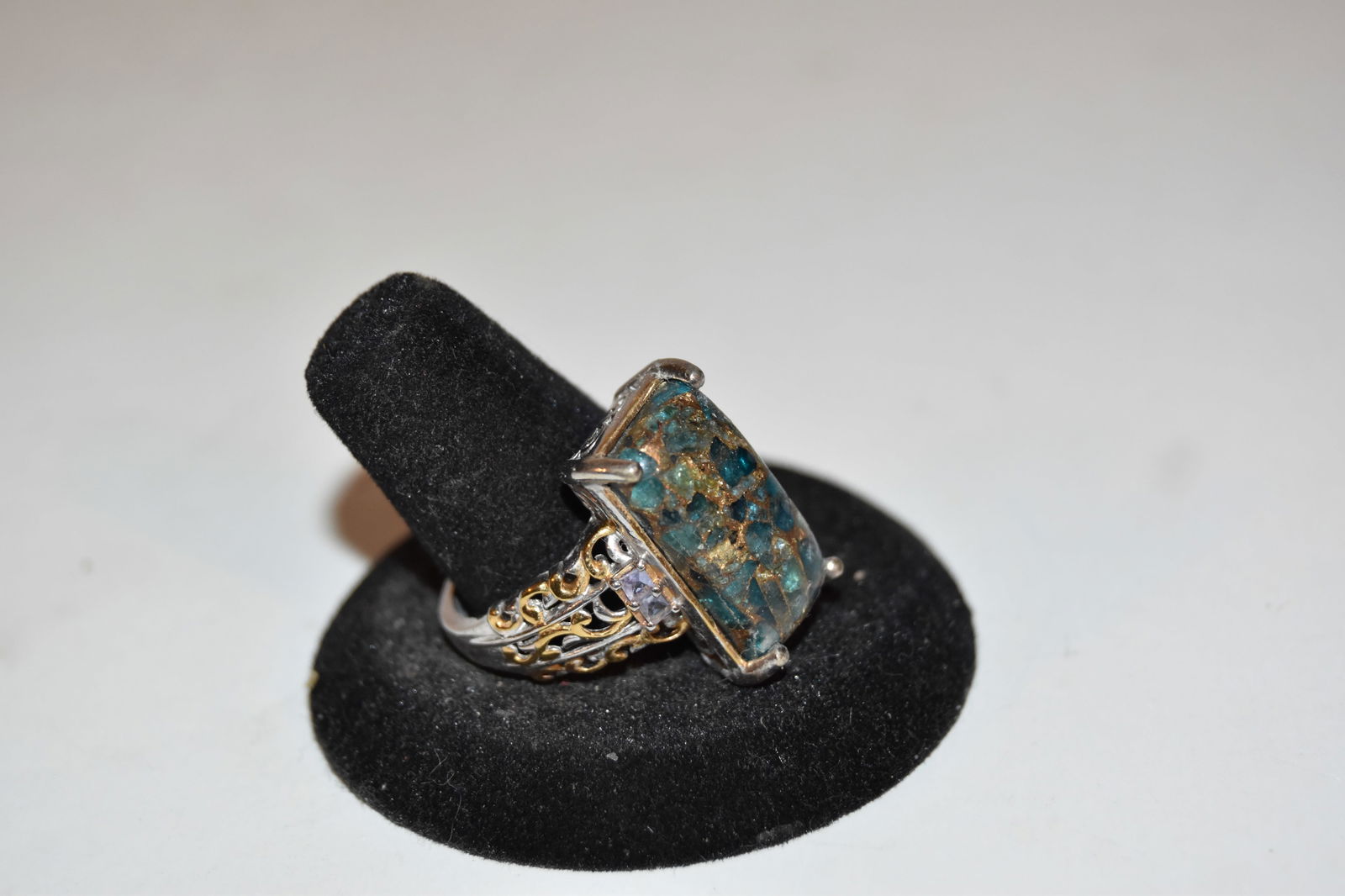 Sterling Silver .925 Signed D’JOY spinel Band Ring Size 11 (1 of 4)