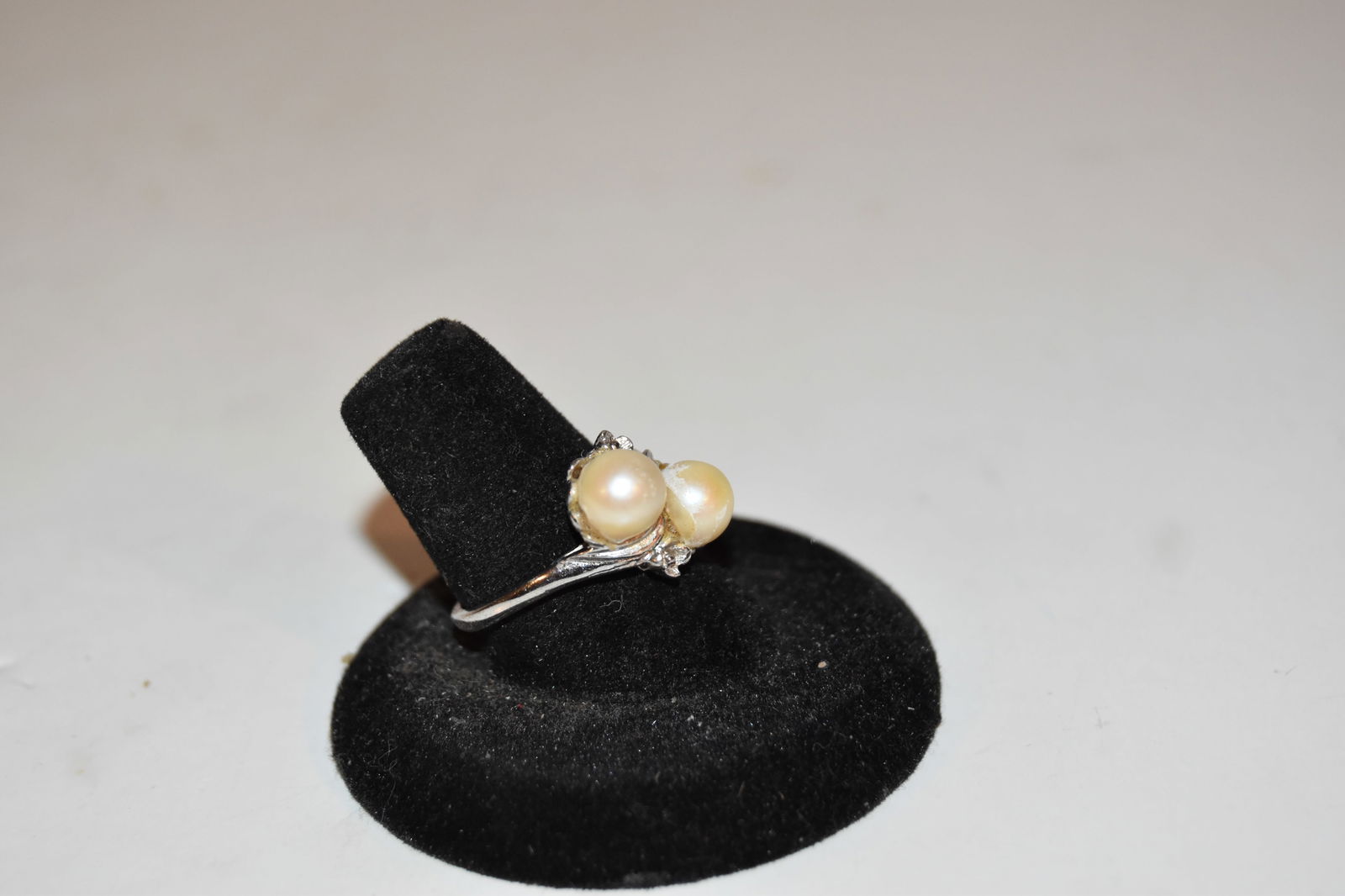 Vintage Sterling Silver pearl flower Ring sz 7 (1 of 5)