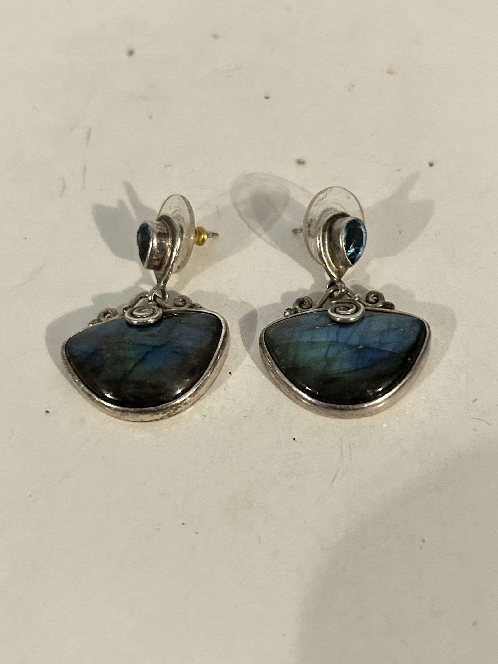 Vintage SAJEN Sterling Silver Genuine Gemstone pierced (1 of 4)