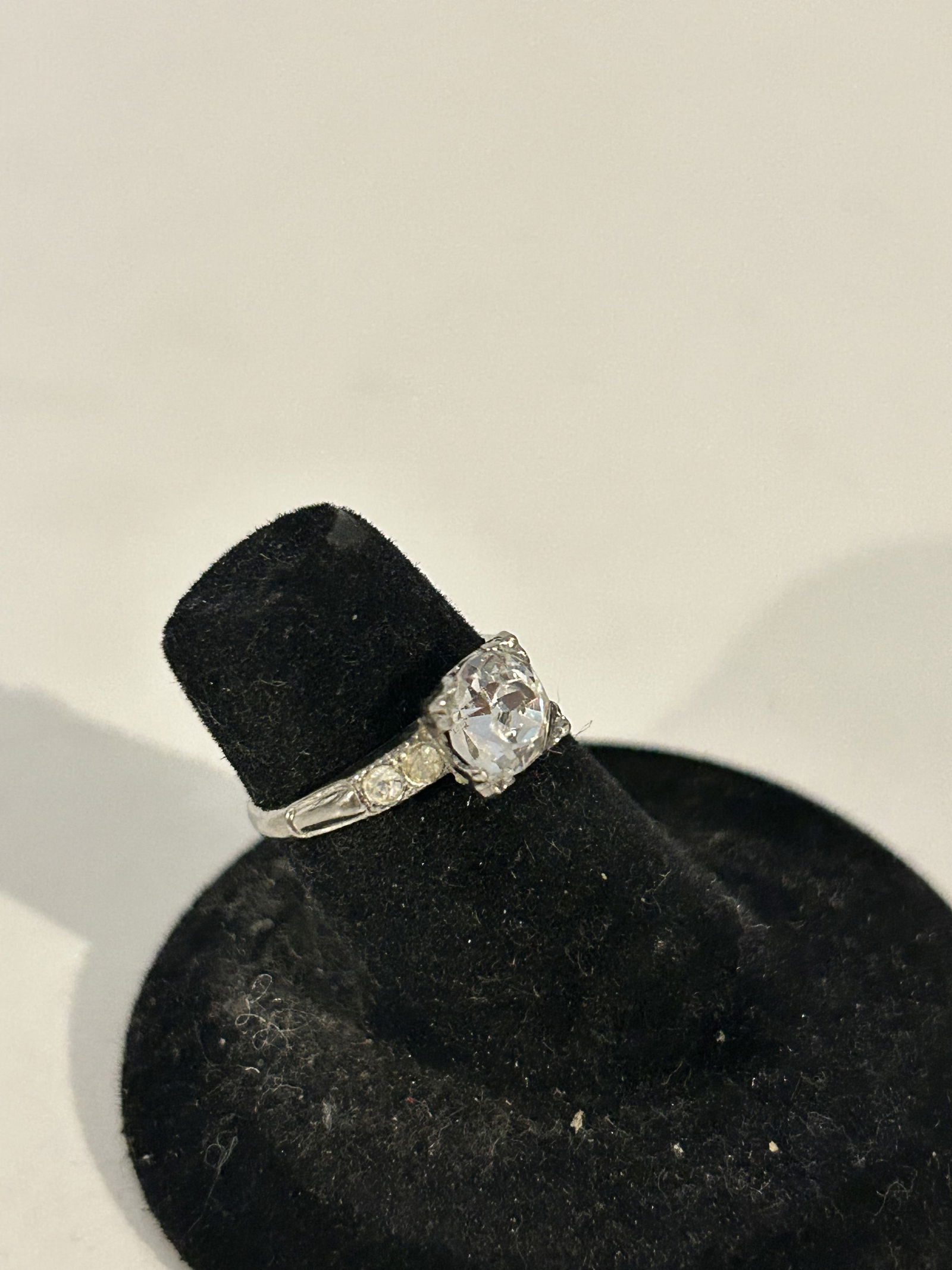 Vintage Sterling Silver tourmaline Ring sz 4.5 (1 of 4)