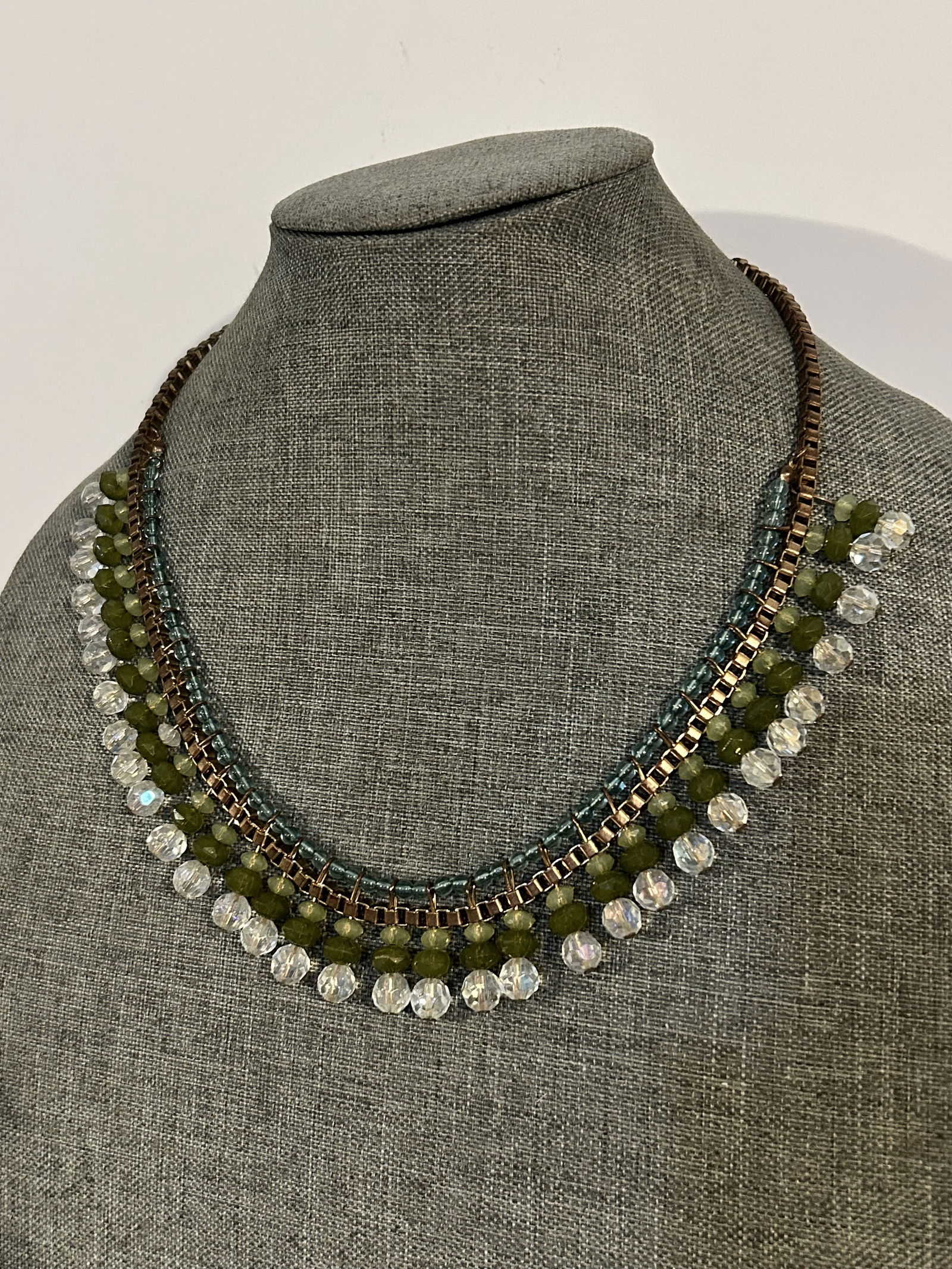 Vintage Statement beaded Necklace sz 20" (1 of 4)