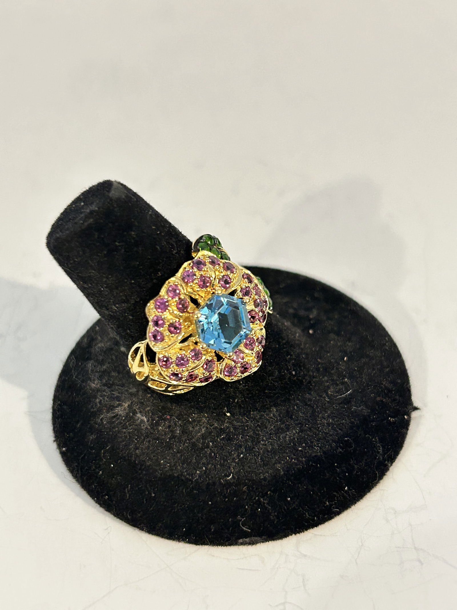 Vintage Sterling Silver Gemstone Thailand Ring sz 8 (1 of 5)