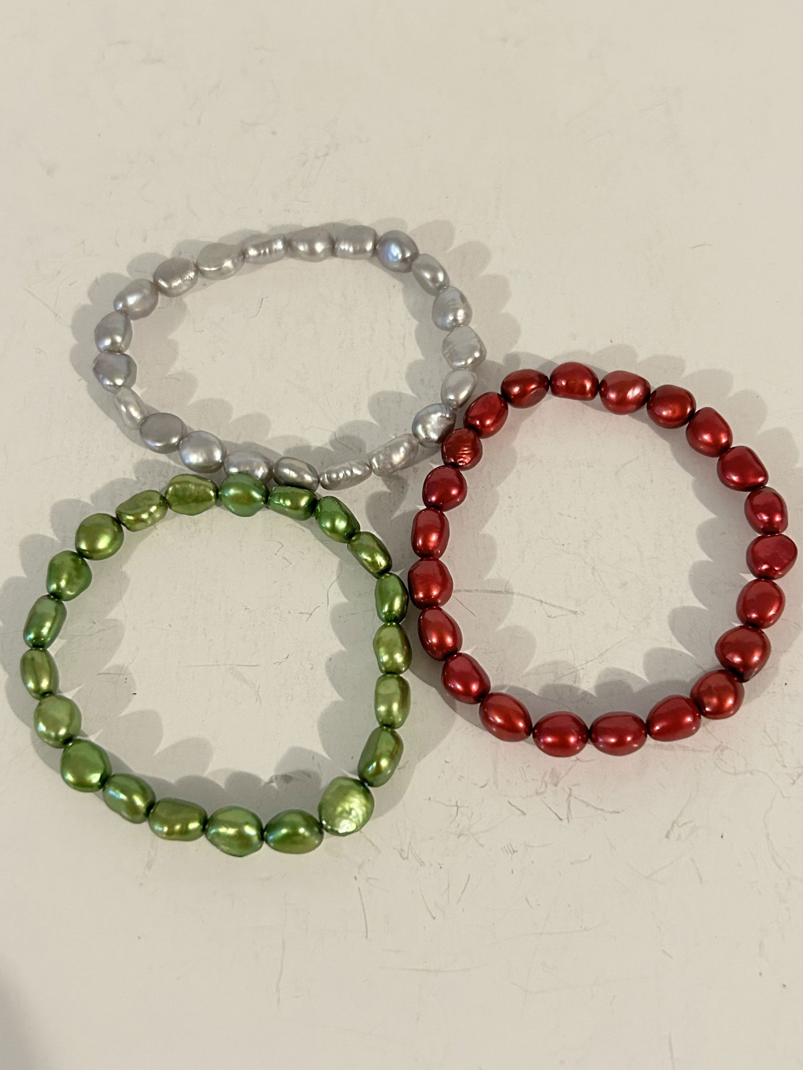 Honora Freshwater Multi Color Pearl Stretch Bracelet Set of 3 (1 of 3)