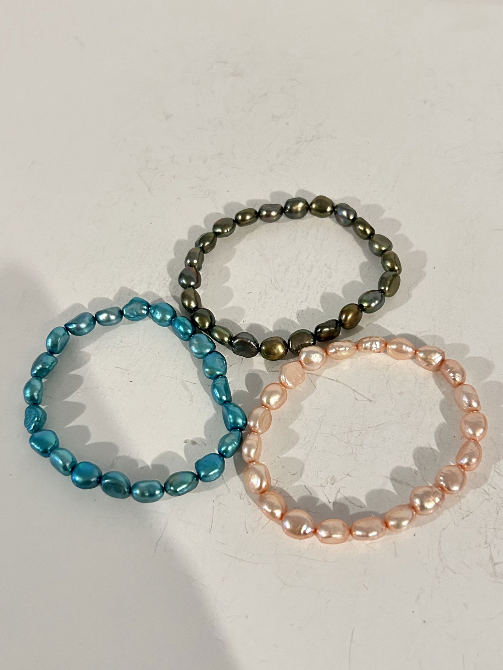 Honora Freshwater Multi Color Pearl Stretch Bracelet Set of 3 (1 of 4)