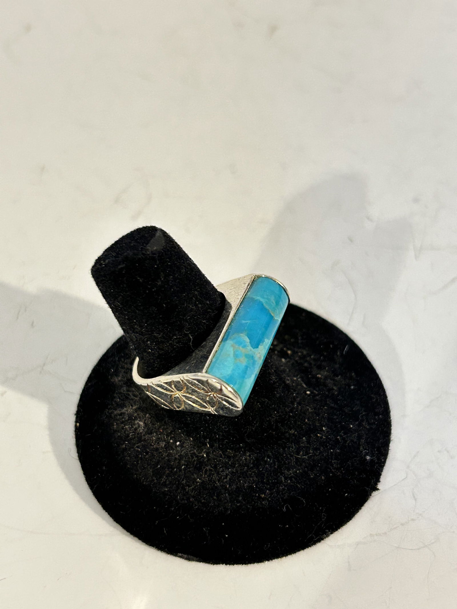 Vintage Jay King Sterling Silver Turquoise Ring Desert Rose sz 8 (1 of 5)