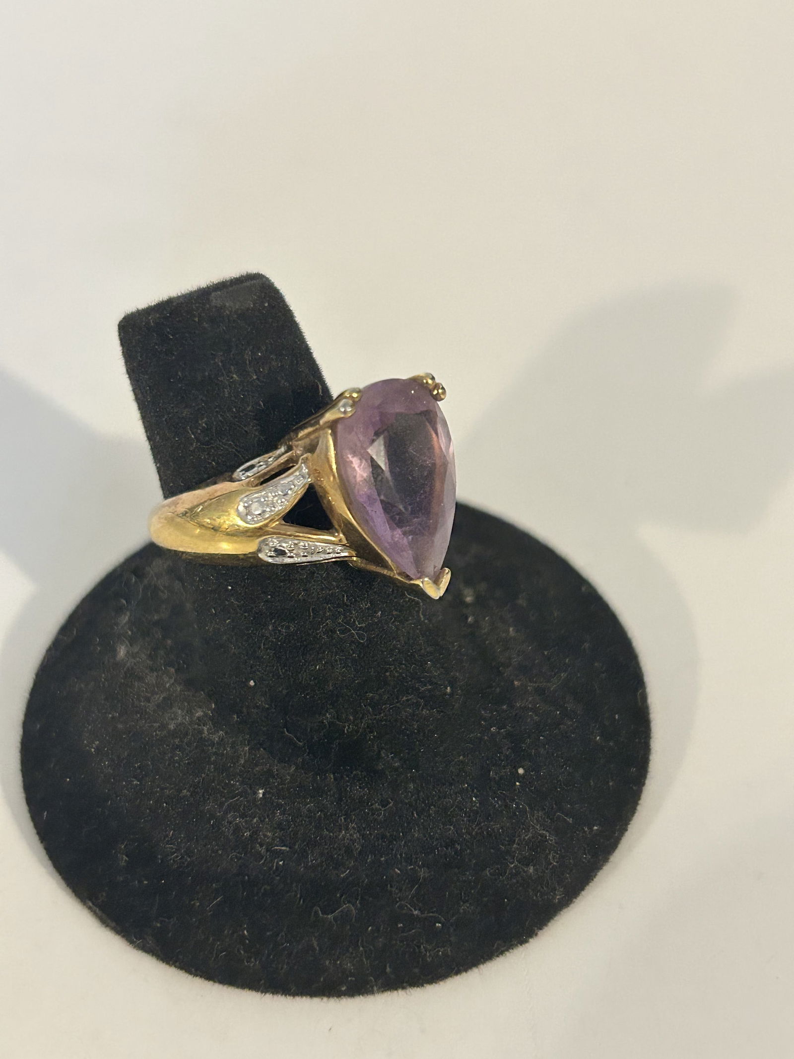Vintage Sterling Silver vermeal Amethyst Canada Ring sz 7 (1 of 5)